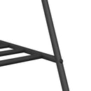 vidaXL Ruhafogó polcokkal tárolóval Fekete 100 x 56 x 154 cm Acél