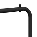 vidaXL Ruhafogó polcokkal tárolóval Fekete 100 x 56 x 154 cm Acél