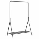 vidaXL Ruhafogó tárolóval Fekete 100 x 56 x 154 cm Acél