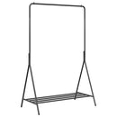vidaXL Ruhafogó tárolóval Fekete 100 x 56 x 154 cm Acél