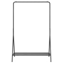 vidaXL Ruhafogó polcokkal tárolóval Fekete 100 x 56 x 154 cm Acél