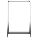 vidaXL Ruhafogó tárolóval Fekete 100 x 56 x 154 cm Acél