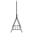 vidaXL Ruhafogó polcokkal tárolóval Fekete 100 x 56 x 154 cm Acél