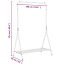 vidaXL Ruhafogó tárolóval Fekete 100 x 56 x 154 cm Acél