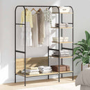 vidaXL Ruhafogó polcokkal tárolóval Barna 120 x 44 x 160 cm Faanyag