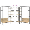 vidaXL Ruhafogó polcokkal tárolóval Barna 120 x 44 x 160 cm Faanyag