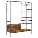 vidaXL Ruhafogó polcokkal tárolóval Barna 120 x 44 x 160 cm Faanyag