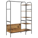 vidaXL Ruhafogó polcokkal tárolóval Barna 120 x 44 x 160 cm Faanyag