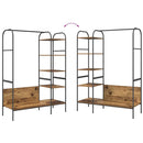 vidaXL Ruhafogó polcokkal tárolóval Barna 120 x 44 x 160 cm Faanyag