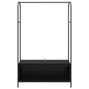 vidaXL Ruhafogó tárolóval Fekete 100 x 44 x 160 cm Faanyag