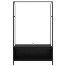 vidaXL Ruhafogó tárolóval Fekete 100 x 44 x 160 cm Faanyag