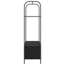 vidaXL Ruhafogó tárolóval Fekete 100 x 44 x 160 cm Faanyag