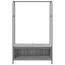 vidaXL Ruhafogó tárolóval Szürke 100 x 44 x 160 cm Faanyag