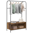 vidaXL Ruhafogó tárolóval Barna 100 x 44 x 160 cm Faanyag