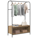 vidaXL Ruhafogó tárolóval Barna Tölgy 100 x 44 x 160 cm Faanyag