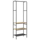 vidaXL Ruhafogó polcokkal Sonoma tölgy 60 x 30 x 171 cm Faanyag