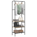 vidaXL Ruhafogó polcokkal Sonoma tölgy 60 x 30 x 171 cm Faanyag