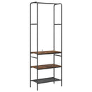 vidaXL Ruhafogó polcokkal Füstölt tölgy 60 x 30 x 171 cm Faanyag