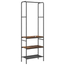 vidaXL Ruhafogó polcokkal Füstölt tölgy 60 x 30 x 171 cm Faanyag