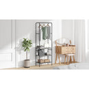 vidaXL Ruhafogó polcokkal Szürke sonoma 60 x 30 x 171 cm Faanyag