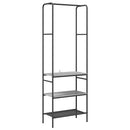 vidaXL Ruhafogó polcokkal Szürke sonoma 60 x 30 x 171 cm Faanyag