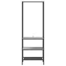 vidaXL Ruhafogó polcokkal Szürke sonoma 60 x 30 x 171 cm Faanyag
