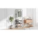 vidaXL Ruhafogó polcokkal tárolóval Régi fa 60 x 30 x 171 cm Faanyag