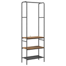 vidaXL Ruhafogó polcokkal tárolóval Régi fa 60 x 30 x 171 cm Faanyag