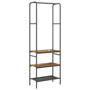 vidaXL Ruhafogó polcokkal tárolóval Régi fa 60 x 30 x 171 cm Faanyag