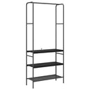 vidaXL Ruhafogó Fekete Tölgy 77 x 30 x 171 cm Szerelt Fa