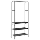 vidaXL Ruhatartó polcokkal Musta tammi 77 x 30 x 171 cm Faanyag