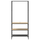 vidaXL Ruhatartó polcokkal sonoma tölgy 77 x 30 x 171 cm Faanyag