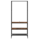 vidaXL Ruhatartó polcokkal Füstölt tölgy 77 x 30 x 171 cm Faanyag