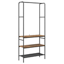 vidaXL Ruhatartó polcokkal Régi fa 77 x 30 x 171 cm Faanyag