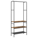 vidaXL Ruhatartó polcokkal Régi fa 77 x 30 x 171 cm Faanyag