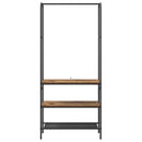 vidaXL Ruhatartó polcokkal Régi fa 77 x 30 x 171 cm Faanyag