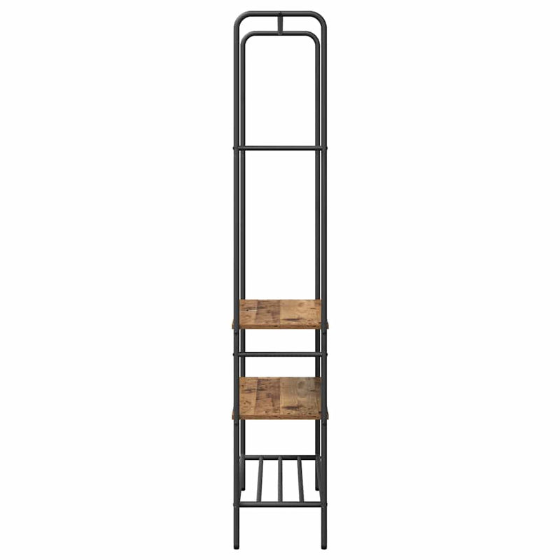 vidaXL Ruhatartó polcokkal Régi fa 77 x 30 x 171 cm Faanyag