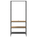 vidaXL Ruhatartó polcokkal kézműves tölgy 77 x 30 x 171 cm Faanyag