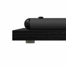 vidaXL Konzolasztal polcokkal Musta tammi 101 x 35 x 80.5 cm Faanyag