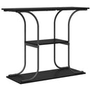 vidaXL Konzolasztal polcokkal Fekete tölgy 101 x 35 x 80,5 cm Faanyag