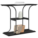 vidaXL Konzolasztal polcokkal Fekete tölgy 101 x 35 x 80,5 cm Faanyag