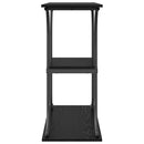vidaXL Konzolasztal polcokkal Fekete tölgy 101 x 35 x 80,5 cm Faanyag