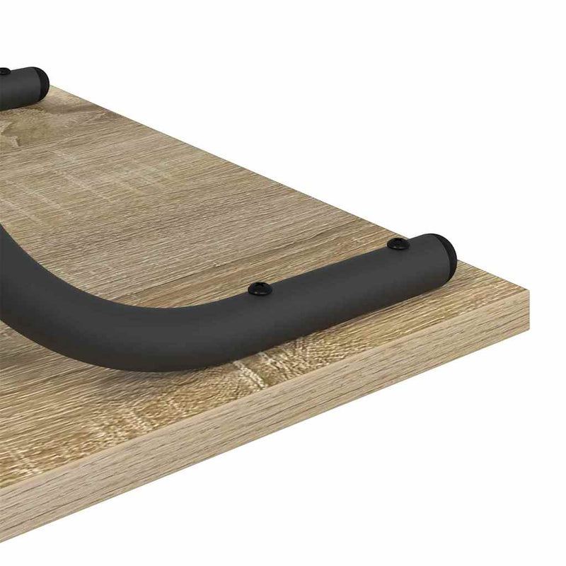 vidaXL Konzolasztal polcokkal sonoma tölgy 101 x 35 x 80.5 cm Faanyag