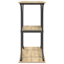 vidaXL Konzolasztal polcokkal Sonoma tölgy 101 x 35 x 80,5 cm Faanyag