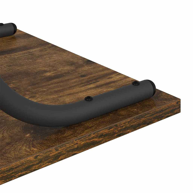 vidaXL Konzolasztal polcokkal Füstölt tölgy 101 x 35 x 80.5 cm Faanyag