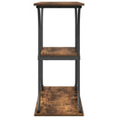 vidaXL Konzolasztal polcokkal Füstölt tölgy 101 x 35 x 80.5 cm Faanyag