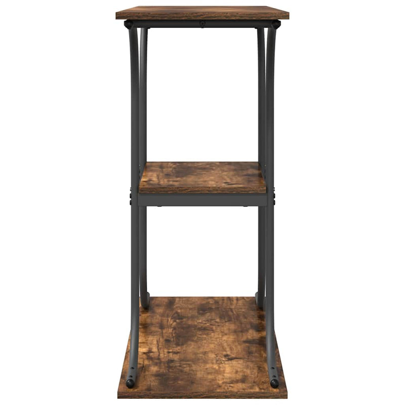 vidaXL Konzolasztal polcokkal Füstölt tölgy 101 x 35 x 80.5 cm Faanyag