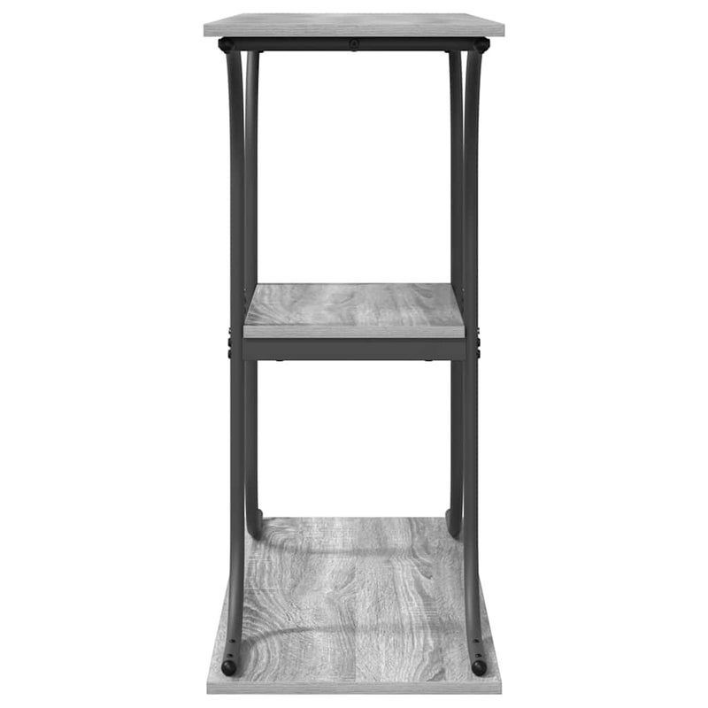 vidaXL Konzolasztal polcokkal Szürke sonoma 101 x 35 x 80.5 cm Faanyag