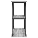 vidaXL Konzolasztal polcokkal Szürke Sonoma 101 x 35 x 80,5 cm Faanyag