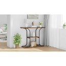 vidaXL Konzolasztal polcokkal Öreg fa 101 x 35 x 80,5 cm Faanyag